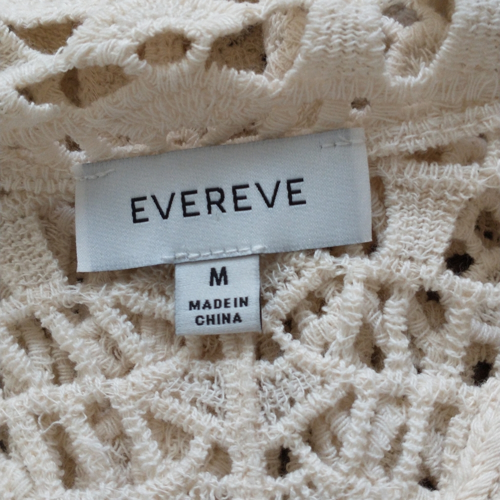 Evereve Molly cotton crocheted sweater cardigan M - Picture 8 of 8